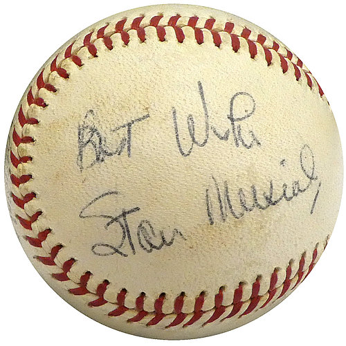 stan musial autographed jersey