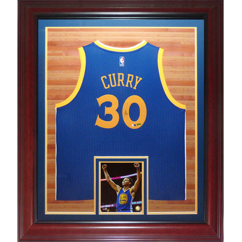 Signature Collectibles STEPHEN CURRY AUTOGRAPHED HAND SIGNED CUSTOM FRAMED  GOLDEN STATE WARRIORS JERSEY