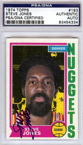 Steve Jones Autographed Signed 1974 Topps Card #193 Denver Nuggets PSA/DNA