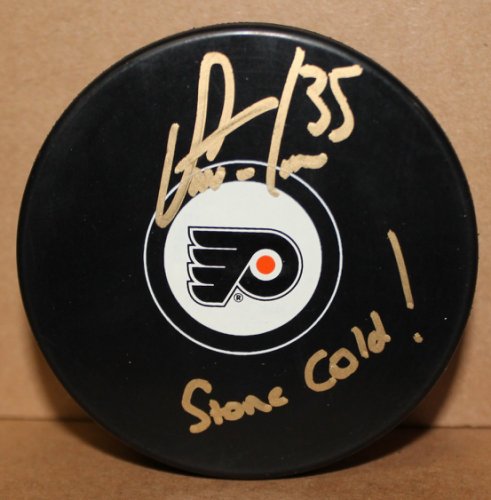 Steve Mason Philadelphia Flyers Autographed Signed Puck Inscribed Stone Cold