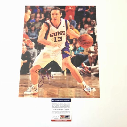 steve nash autographed basketball