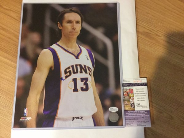 steve nash signed basketball