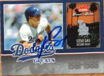 Autograph Warehouse 67353 Steve Sax Autographed Baseball Card Los