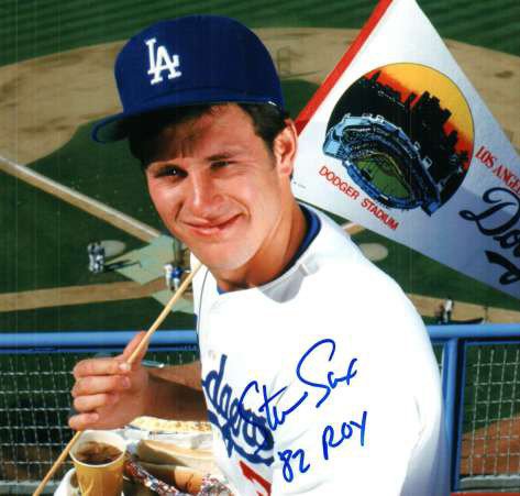 Los Angeles Dodgers Steve Sax Autographed Pro Style Grey Jersey