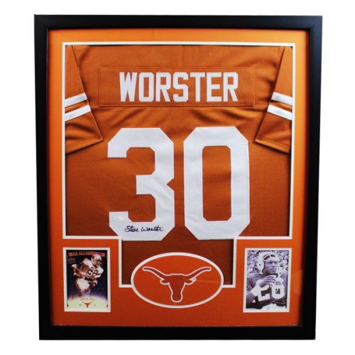 Steve Worster Orange Texas Longhorns Autographed Signed Framed Jersey - JSA Authentic