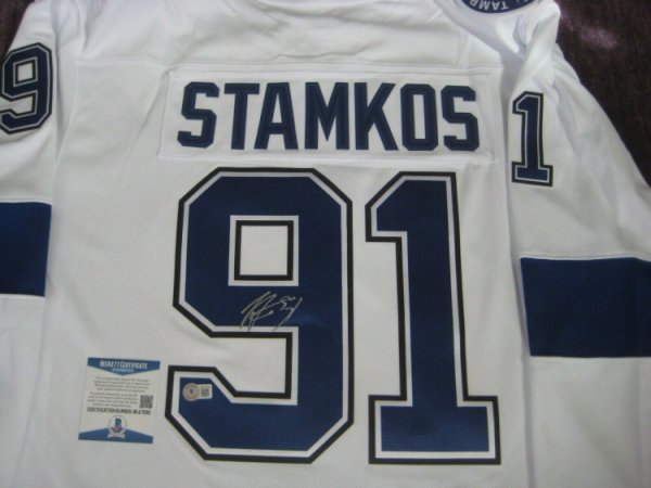 Steven Stamkos Autographed Signed Tampa Bay Lightning Fanatics Jersey With Beckett COA Beckett