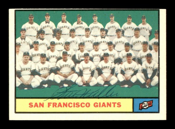 1961 San Francisco Giants Topps Baseball Team Card 167 No 