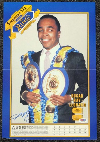 Sugar Ray Leonard Autographed Signed 11X16 Magazine Poster Photo PSA/DNA