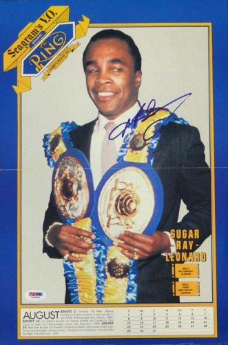 Sugar Ray Leonard Autographed Signed 11X16 Magazine Poster Photo PSA/DNA