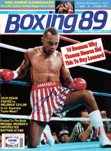 Sugar Ray Leonard Autographed Signed Boxing '89 Magazine Cover PSA/DNA
