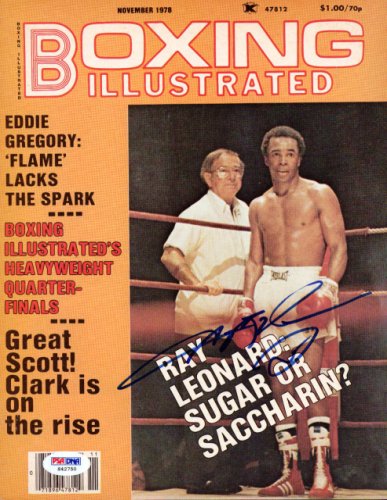 Sugar Ray Leonard Autographed Signed Boxing Illustrated Magazine Cover PSA/DNA