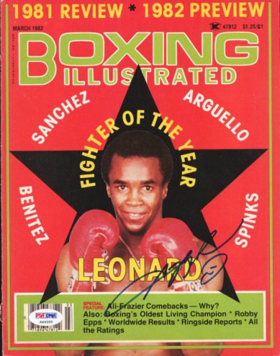 Sugar Ray Leonard Autographed Signed Boxing Illustrated Magazine Cover PSA/DNA