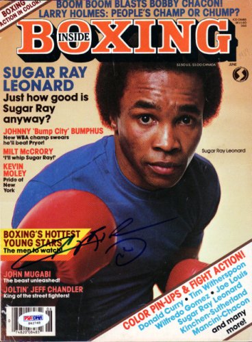 Sugar Ray Leonard Autographed Signed Inside Boxing Magazine Cover PSA/DNA