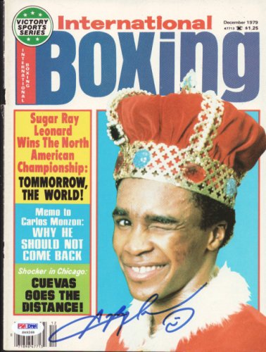 Sugar Ray Leonard Autographed Signed International Boxing Magazine Cover PSA/DNA