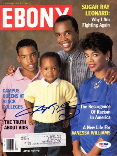 Sugar Ray Leonard Autographed Signed Magazine Cover PSA/DNA