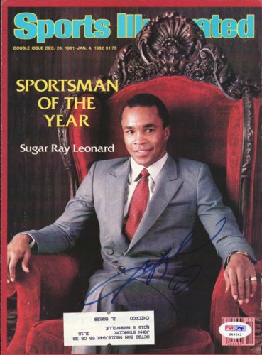 Sugar Ray Leonard Autographed Signed Sports Illustrated Magazine Cover PSA/DNA