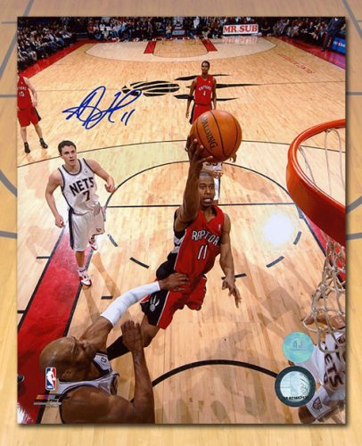 T J Ford Toronto Raptors Autographed Signed Basketball Net Cam
