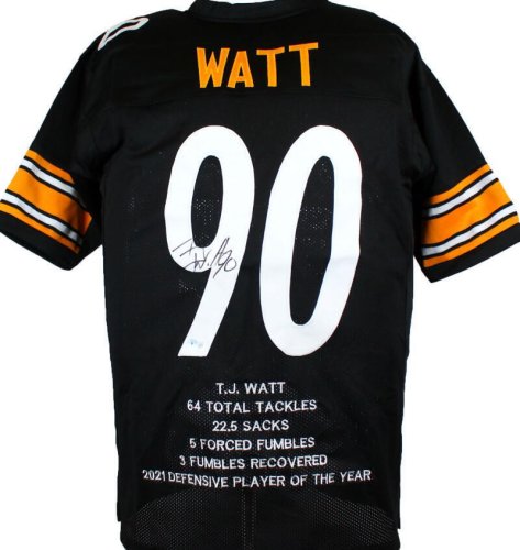 T.J. Watt Signed Custom Framed Jersey Display (Beckett)