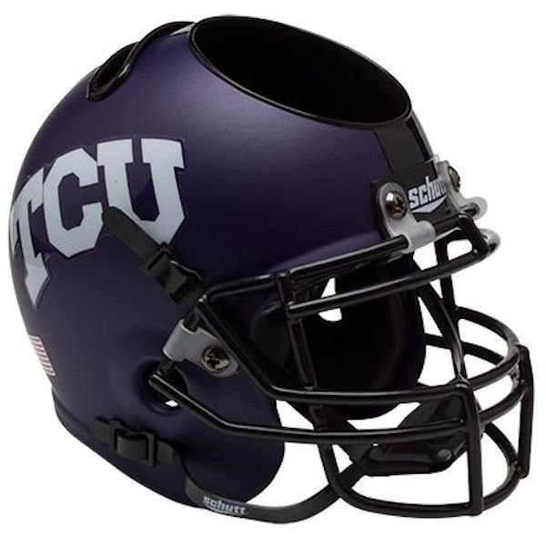 Tcu Horned Frogs Miniature Football Helmet Desk Caddy Matte