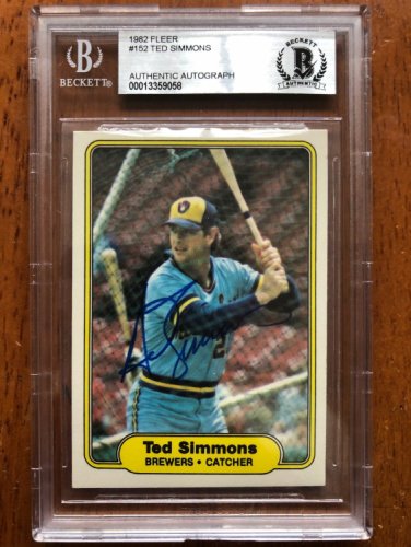 New member of the Hall of Fame Ted Simmons custom baseball card