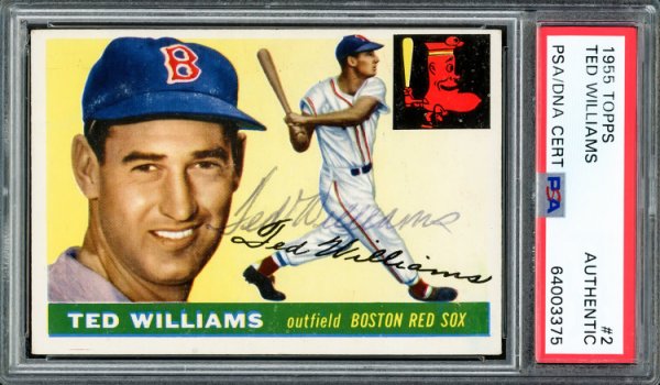 Ted Williams Autographed Boston Red Sox American League Baseball Beckett  Authenticated BASA50375