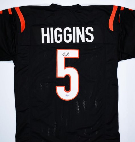 Tee Higgins Cincinnati Bengals Autographed Black Nike Game Jersey