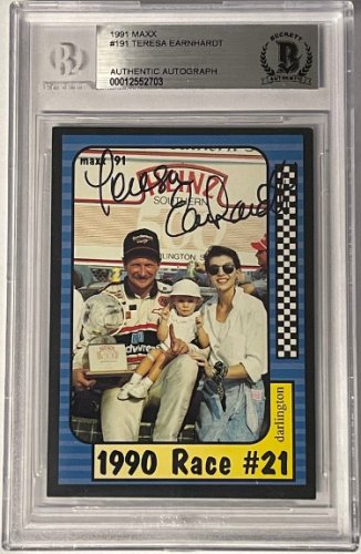 Teresa Earnhardt Autographed Signed 1991 Maxx/Charlotte NASCAR Racing