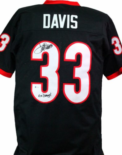 The Jersey Source Terrell Davis Autographed Orange Crush Pro Style Jersey w/ Hof- Beckett W *Black