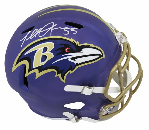 Terrell Suggs Autographed Signed Baltimore Ravens FLASH Riddell Full Size Speed Replica Helmet