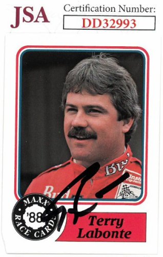 Terry Labonte Autographed Signed NASCAR 1988 Maxx Charlotte Racing Trading Card #63- JSA Hologram #DD32993