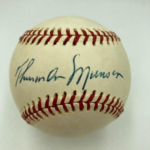 Thurman Munson Autographed Signed The Finest Single American League Baseball PSA DNA COA