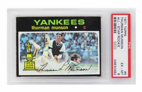 Thurman Munson Autographed Signed 4X5 Photo New York Yankees Beckett Beckett
