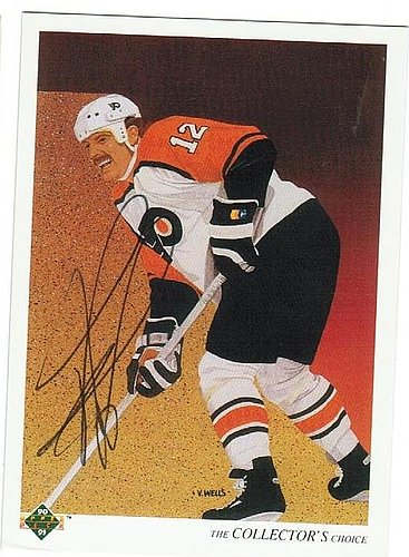 Tim Kerr Philadelphia Flyers Autographed Signed 1990-91 Upper Deck Team Checklist Card - COA Included