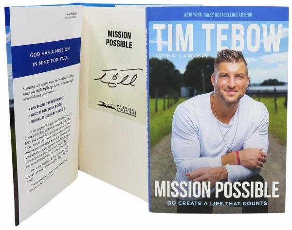 Tim Tebow Autographed Signed Mission Possible Hard Cover Book