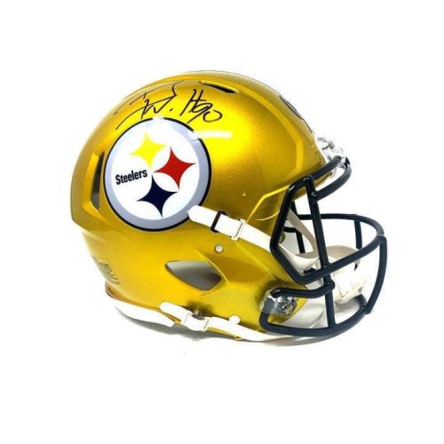 T.J. Watt Autographed Pittsburgh Steelers Riddell Speed Flash Authentic  Helmet Beckett Witnessed