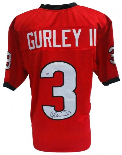 Todd Gurley Autographed Signed Georgia Bulldogs Red Jersey (PSA COA)  Falcons Pro Bowl R.B.