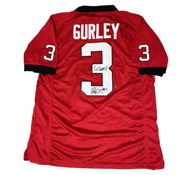 Todd Gurley Signed Autographed Red Georgia Bulldogs Nike Team Jersey Go Dawgs Inscription - JSA Authentic