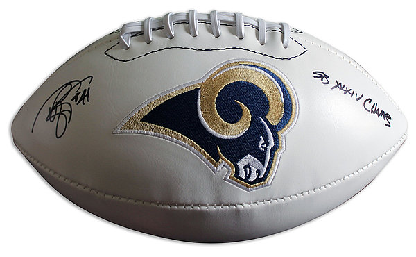 Todd Lyght St. Louis Rams Autographed Signed White Panel Logo Football Inscribed SB XXXIV Champs - COA Included