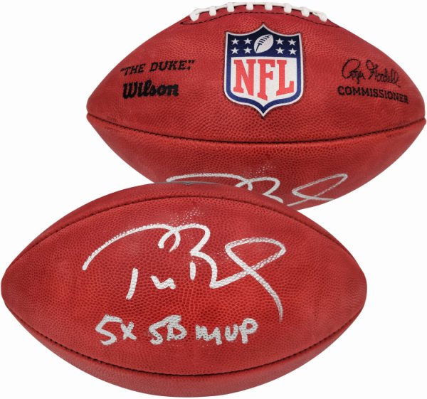 Tom Brady Autographed Signed Official NFL Leather Football Tampa Bay Buccaneers 5X Sb MVP Fanatics Holo #202366