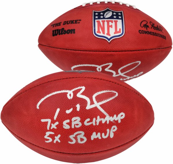Tom Brady Autographed Signed Official NFL Leather Football Tampa Bay Buccaneers 7X Sb Champ & 5X Sb MVP Fanatics Holo #202367