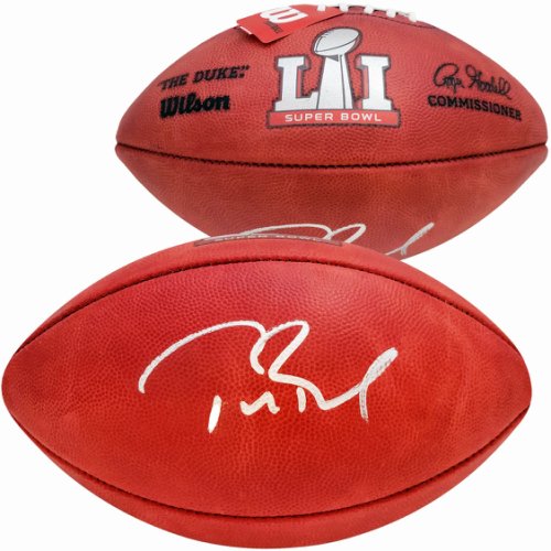 Tom Brady Autographed Signed Official Sb Li Leather Football New England  Patriots Fanatics Holo