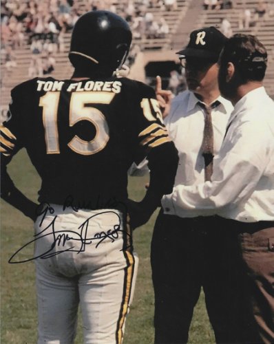 w/COA Autographed Tom Flores Oakland Raiders 8x10 photo 