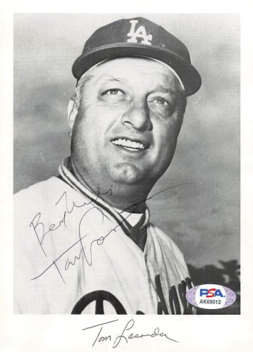 Tommy Lasorda Signed 8X10 Photo Autograph Dodgers Vintage Headshot Auto PSA/DNA 