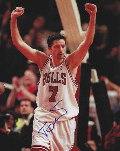 Toni Kukoc Autographed Basketball Jersey White w/ STATS! (JSA) — RSA