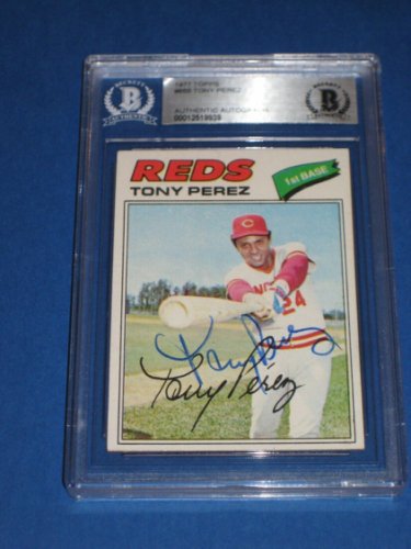 Autographed TONY PEREZ 8x10 Cincinnati Reds Photo Beckett COA