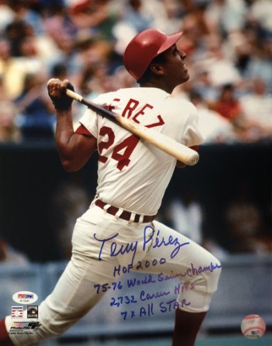 Tony Perez Pete Rose Cincinnati Reds Autographed 11x14 Photo W/JSA