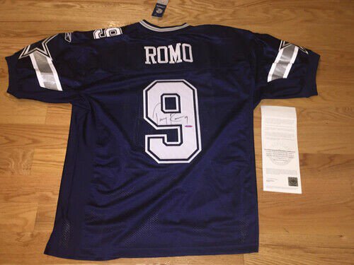 tony romo autographed jersey