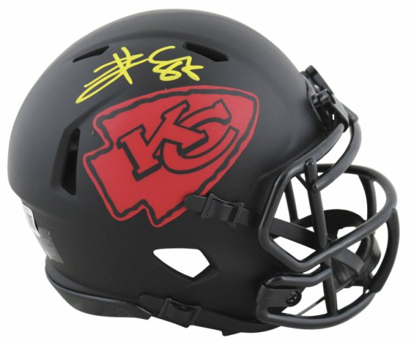 Travis Kelce Kansas City Chiefs Signed Autograph Full Size Speed Helmet JSA Witnessed Certified 