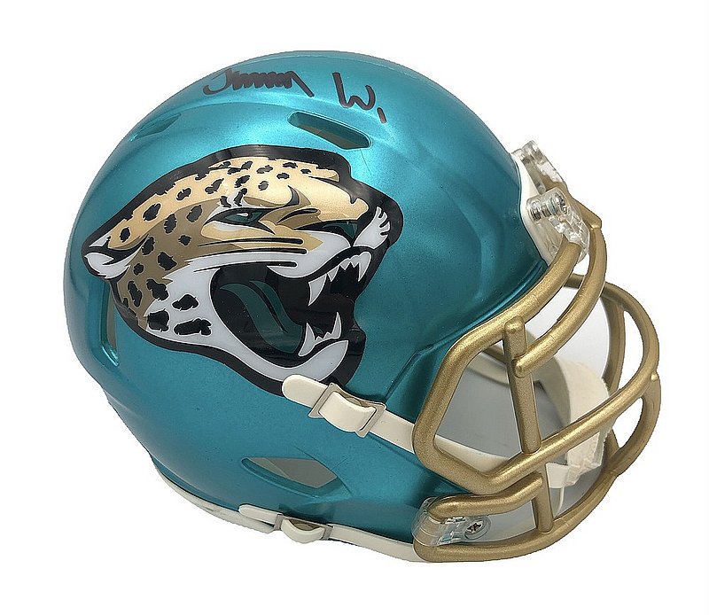 2 Jaguars mini helmets signed munimoro.gob.pe