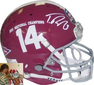 Trent Richardson Autographed Signed Alabama Crimson Tide Full Size Authentic #14 BCS National Champs Logo Schutt Helmet - Certified Authentic
